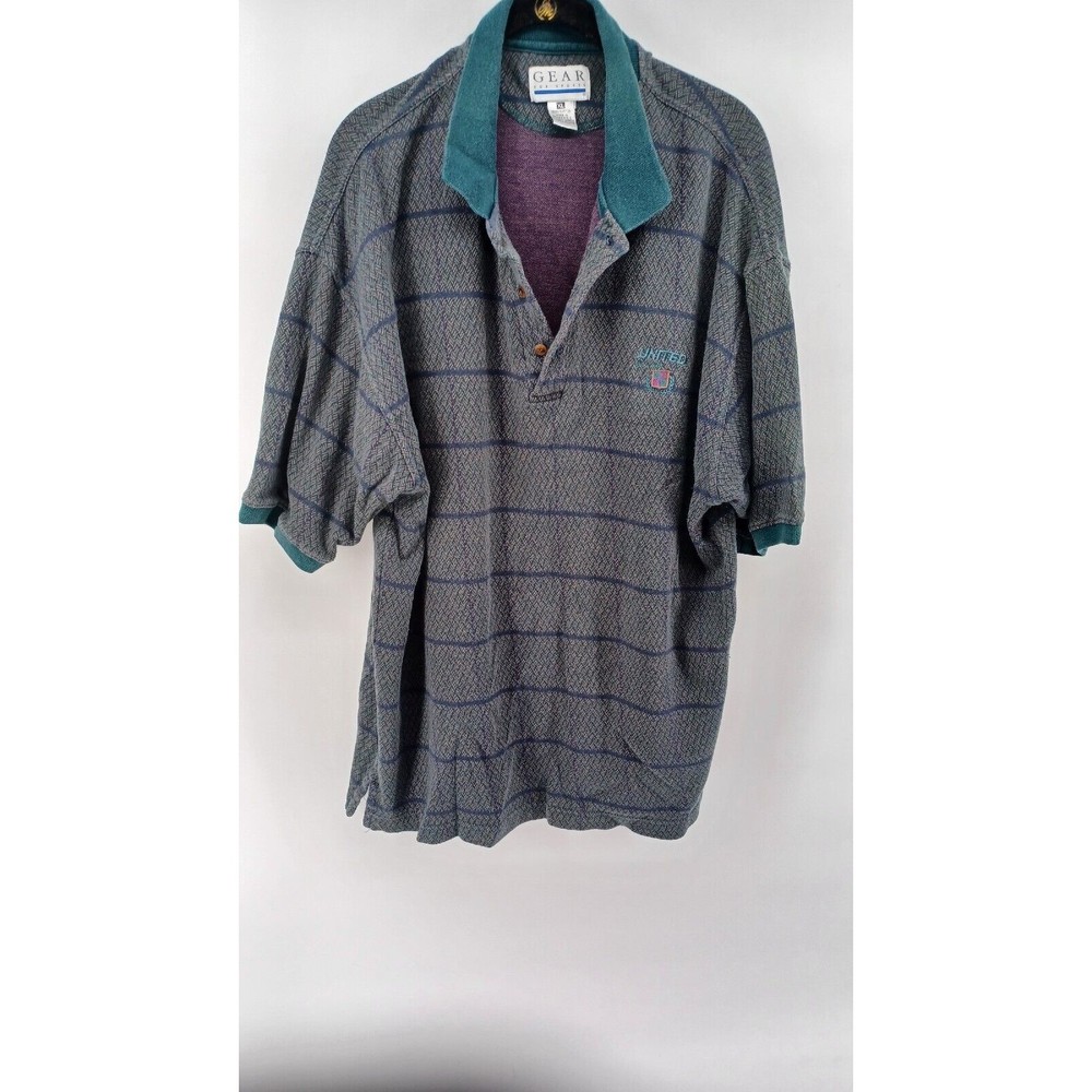 gear for sports Men's  Polo shirt Size XL  1/4 Button 100% Cotton